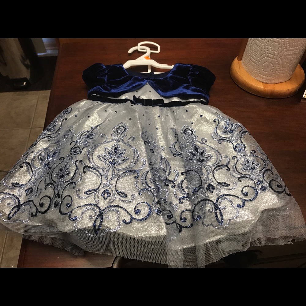 Navy and Silver belle of the ball Dress